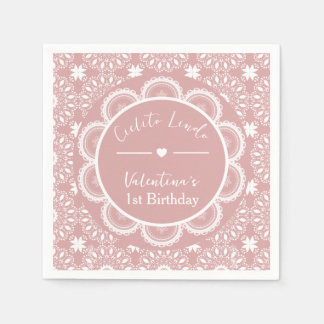 Cielito Lindo 1st Birthday Pink Napkin