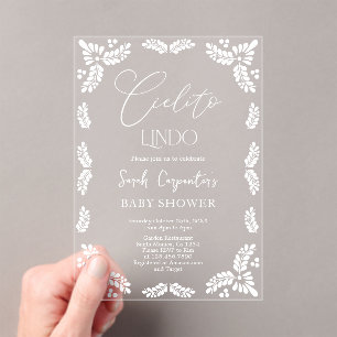 Cielito Lindo Baby Shower  Acrylic Invitations