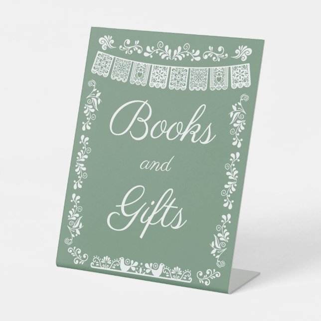 Cielito Lindo Baby Shower Books and Gifts Sign (Front)