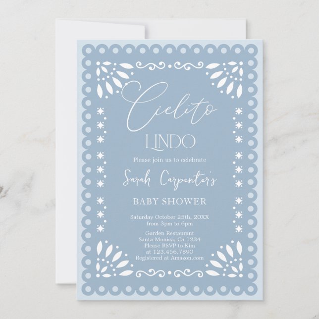 Cielito Lindo Baby Shower Boy Invitation (Front)