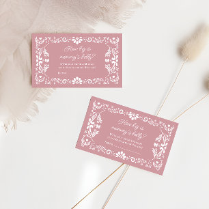 Cielito Lindo Baby Shower How Big Is Mummy's Belly Enclosure Card