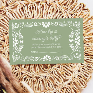 Cielito Lindo Baby Shower How Big Is Mummy's Belly Enclosure Card
