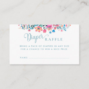 Cielito Lindo Baby Shower Mexican Diaper Raffle Enclosure Card