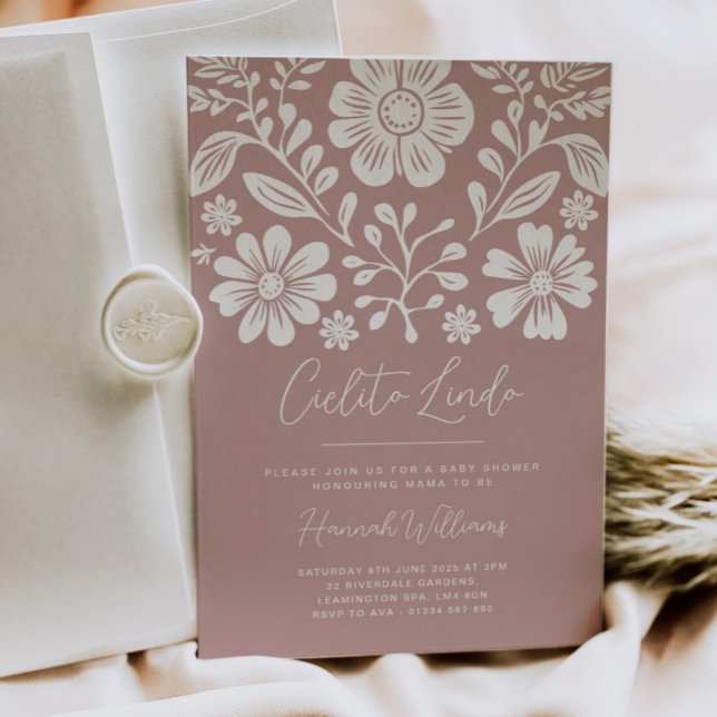 Cielito Lindo Baby Shower Pink Invitation (Creator Uploaded)