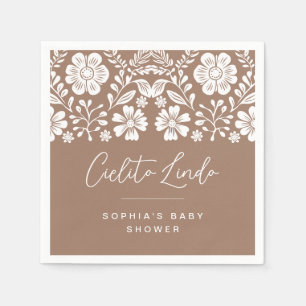 Cielito Lindo Baby Shower Terracotta Invitation Napkin