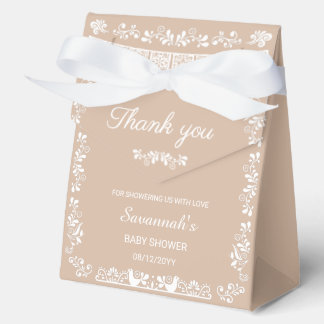 Cielito Lindo Beige Baby Shower Favour Box