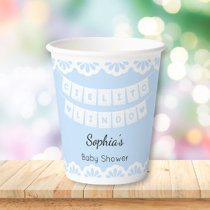 Cielito Lindo Blue Baby Shower Paper Cups