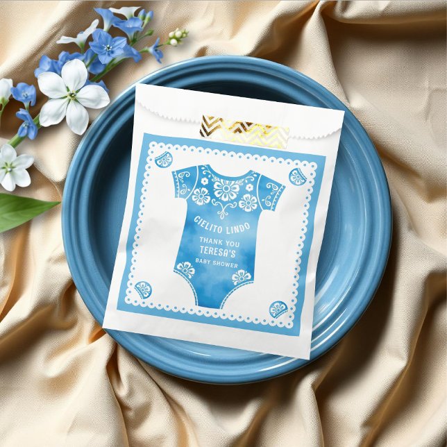 Cielito Lindo blue boy Thank You baby shower Favour Bags (Creator Uploaded)