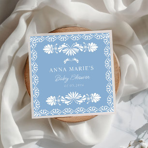 Cielito Lindo Blue Mexican baby shower Napkin