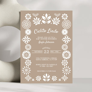 Cielito Lindo Boho Beige Gender Neutral Invitation