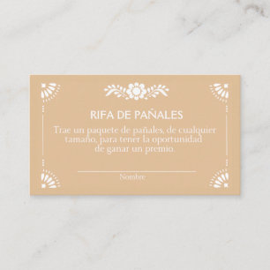 Cielito Lindo Brown Spanish Enclosure Raffle Card