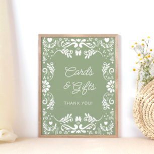 Cielito Lindo Mexican Baby Shower Cards and Gifts Poster