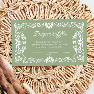 Cielito Lindo Mexican Baby Shower Diaper Raffle Enclosure Card