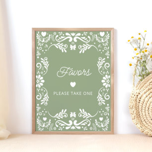 Cielito Lindo Mexican Baby Shower Favors Poster