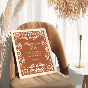 Cielito Lindo Mexican Baby Shower Mom-osa Bar Poster