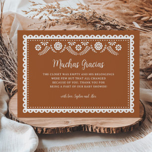 Cielito Lindo Mexican Baby Shower Muchas Gracias Thank You Card