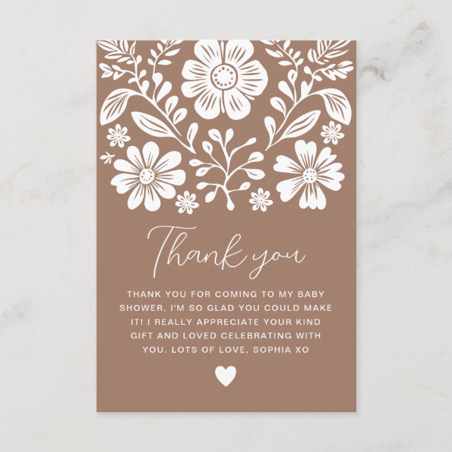 Cielito Lindo Mexican Baby Shower Thank You Enclosure Card (Front)