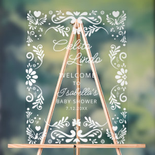 Cielito Lindo Mexican Baby Shower Welcome Acrylic Sign