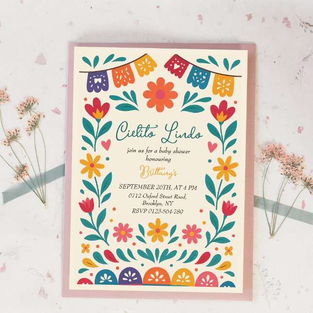Cielito Lindo Mexican Colourful Baby Shower  Invitation (Creator Uploaded)
