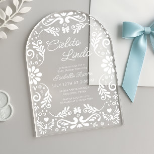 Cielito Lindo Mexican Cute Baby Shower Acrylic Invitations