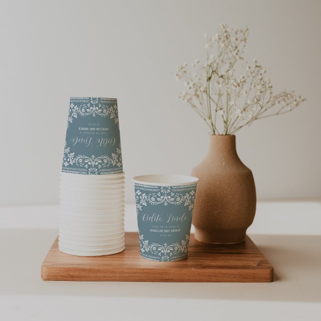 Cielito Lindo Mexican Papel Picado Talavera  Paper Cups (Creator Uploaded)