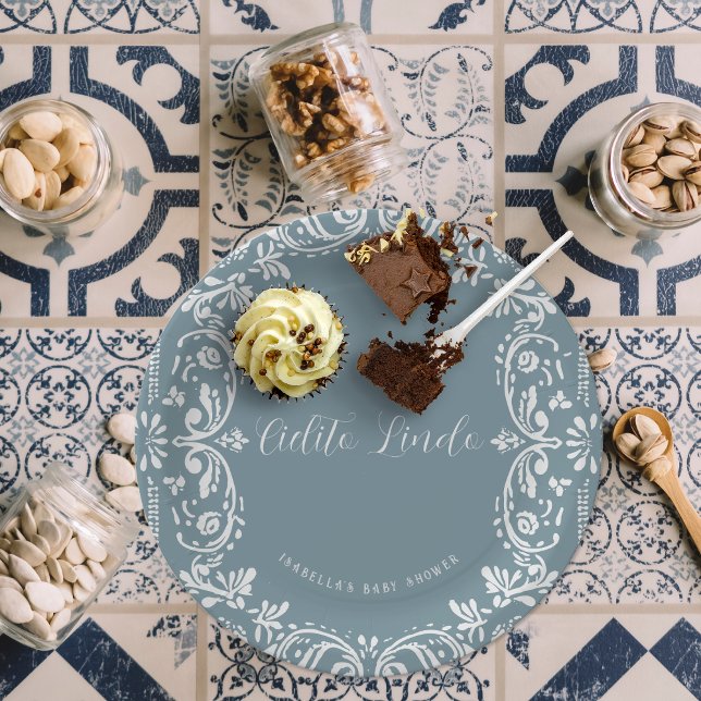 Cielito Lindo Mexican Papel Picado Talavera  Paper Plate (Creator Uploaded)