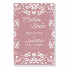 Cielito Lindo Mexican Pink Baby Shower Welcome