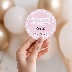 Cielito Lindo Pink Baby Shower Favour Tags