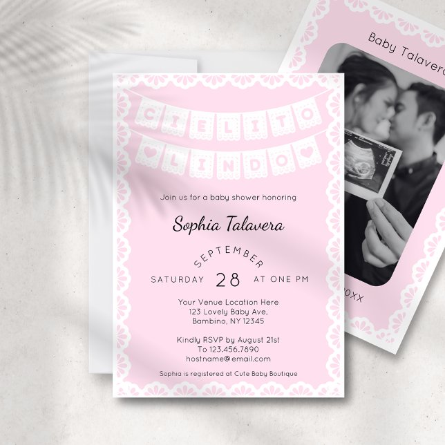 Cielito Lindo Pink Baby Shower Invitation (Creator Uploaded)