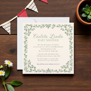 Cielito Lindo sage and cream all in one Invitation
