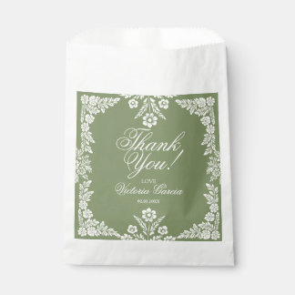 Cielito Lindo sage green olive baby shower Favour Bags