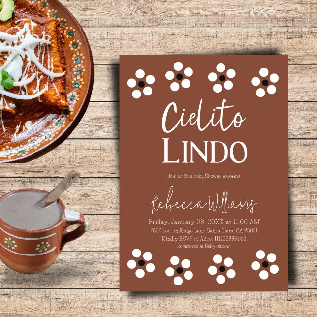 Cielito Lindo Talavera Mexican Baby Shower Party Invitation (Creator Uploaded)