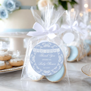 Cielito Lindo Talavera Mexican Boy Baby Shower Classic Round Sticker