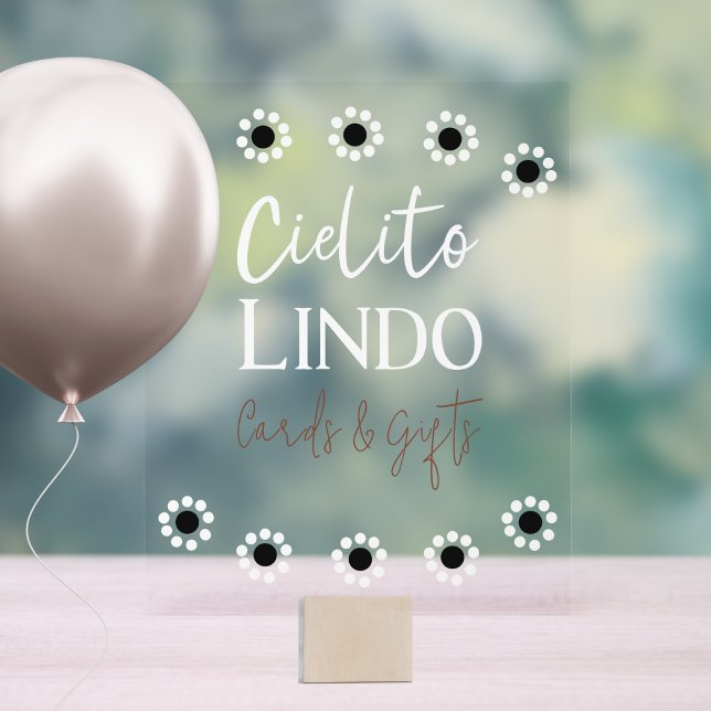 Cielito Lindo Talavera Mexican Fiesta Baby Shower Acrylic Sign (Creator Uploaded)