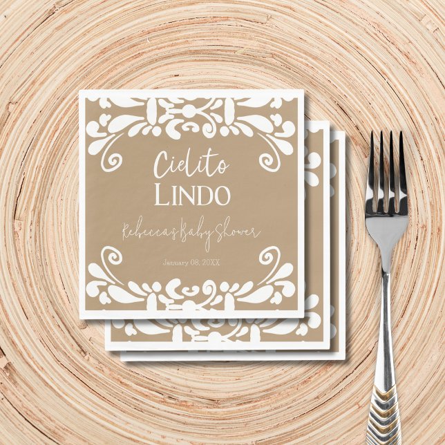 Cielito Lindo Talavera Mexican Fiesta Baby Shower Napkin (Creator Uploaded)