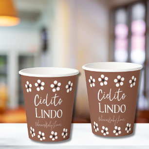 Cielito Lindo Talavera Mexican Fiesta Baby Shower Paper Cups