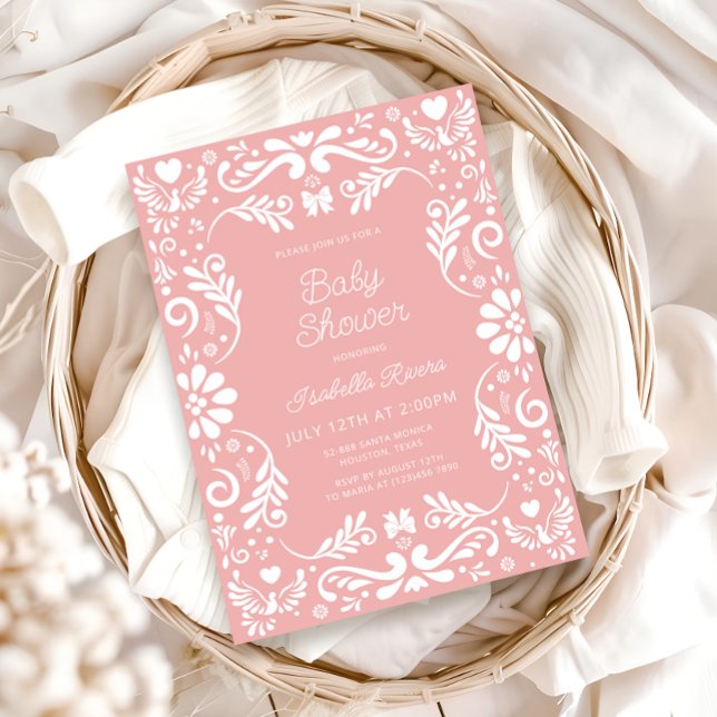 Cielito Lindo Talavera Mexican Girl Baby Shower  Invitation (Creator Uploaded)