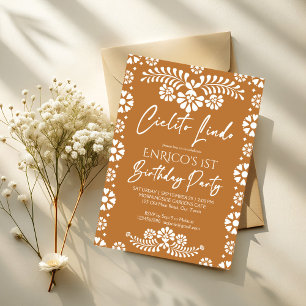 Cielito lindo terracotta Mexican birthday party Invitation