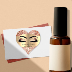 Cierra Glitter Rose Gold Lash Cleaner Heart Makeup Sticker