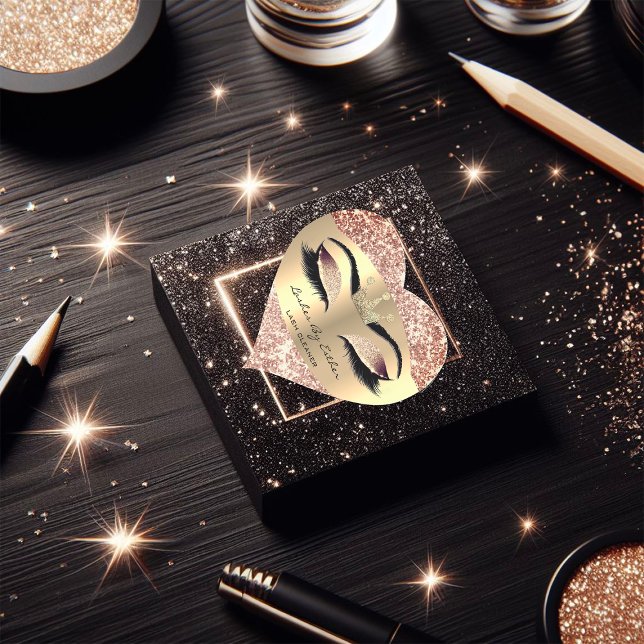 Cierra Glitter Rose Gold Lash Crown Heart Makeup Heart Sticker (Cierra Glitter Rose Gold Lash Crown Heart Makeup Heart Sticker)