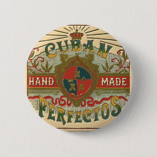Cigar Ad Cuban Perfectos Retro Ad 6 Cm Round Badge