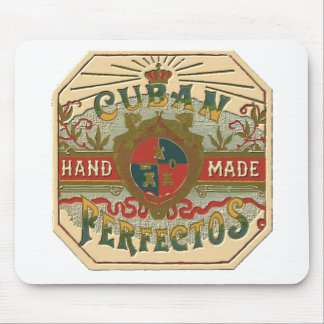 Cigar Ad Cuban Perfectos Tobacco Label Mouse Pad
