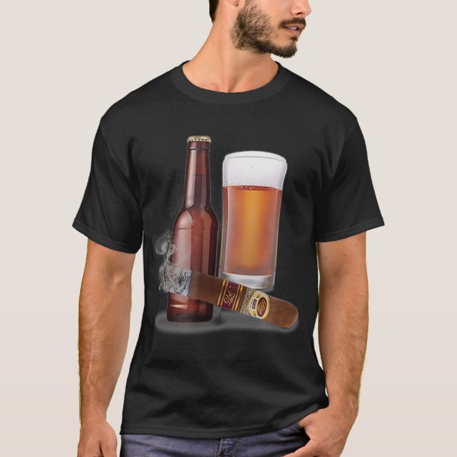 Cigar and a Beer T-Shirt (Front)