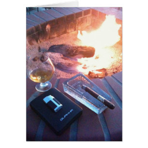 Cigar and a Drink by the Fire