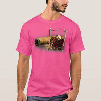 Cigar And Bourbon Great For Cigar Lounge Lovers T-Shirt