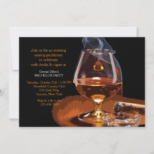 Cigar and Brandy Invitation