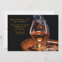Cigar and Brandy Invitation