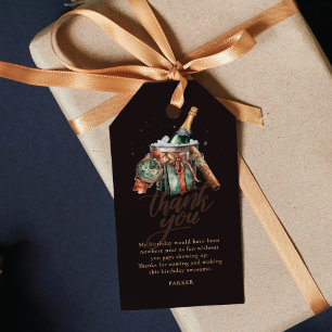 Cigar and Whisky Men's Birthday Personalised Gift Tags