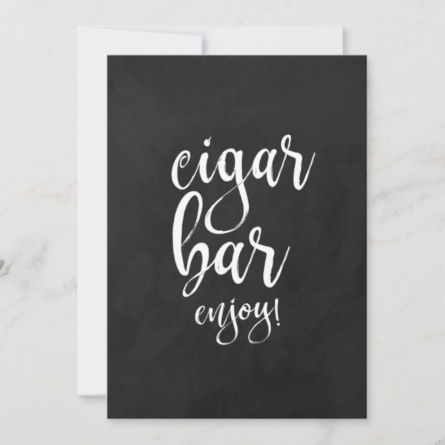 Cigar Bar Affordable Chalkboard Wedding Sign (Front)
