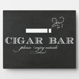 Cigar Bar Sign Table Easel Plaque
